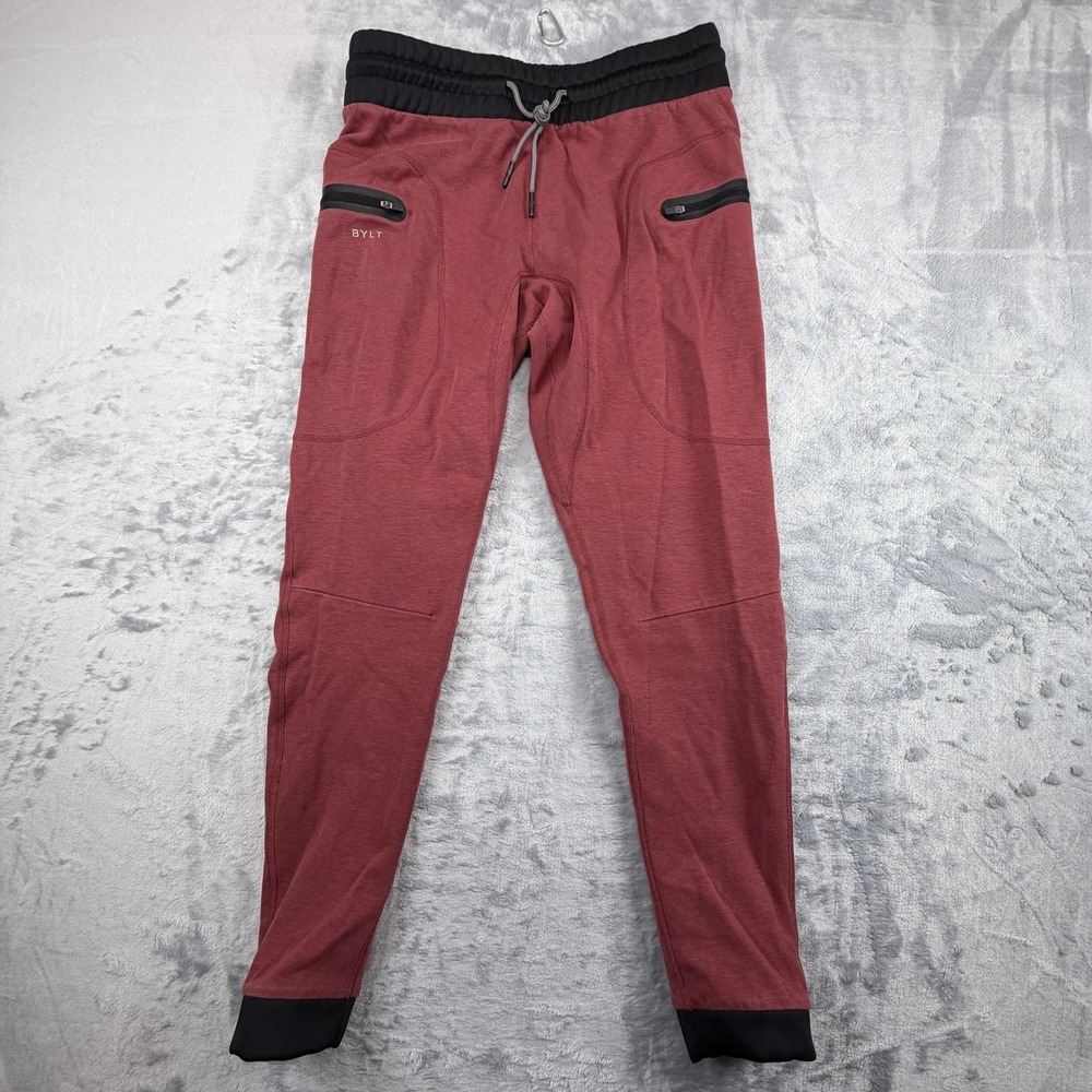 BYLT Premium Jogger Mens Medium Maroon Black Everyday Athletic Pants PREM JOG - Picture 2 of 11
